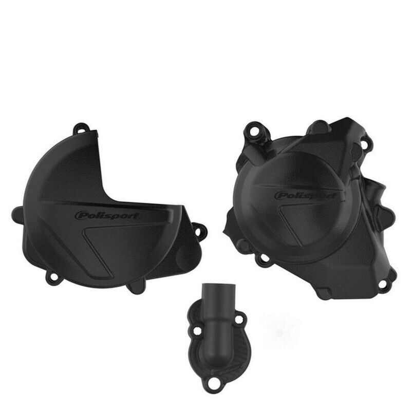 POLISPORT Kupplungs-, Zündungs- und Wasserpumpendeckelschutz Set - Honda CRF 450 R (17-22)