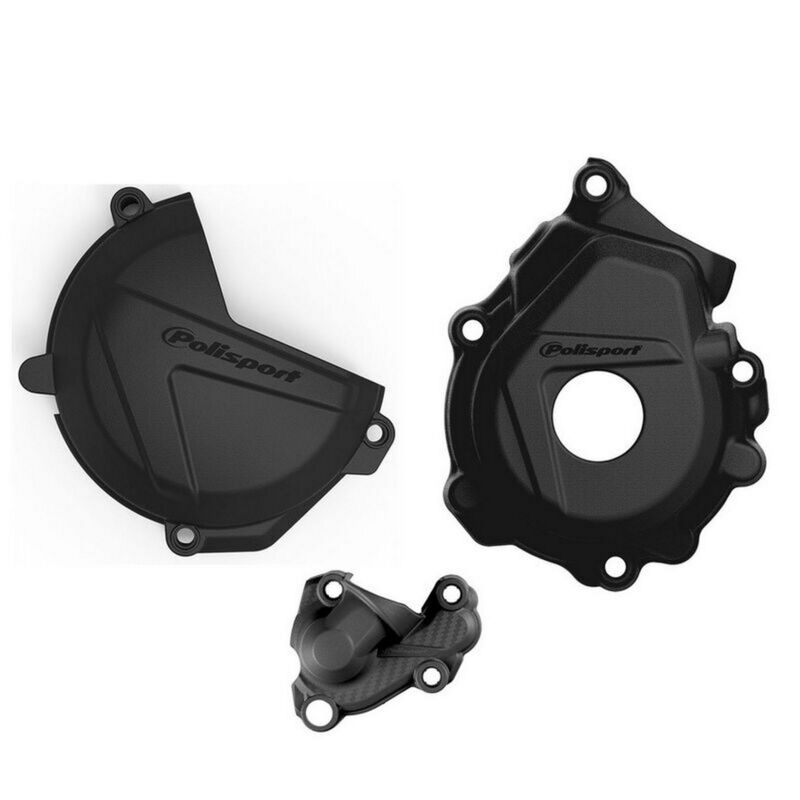 POLISPORT Kupplungs-, Zündungs- und Wasserpumpendeckelschutz Set - KTM 250 / 350 XC-F / SX-F