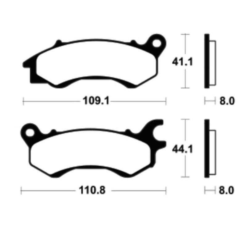 TECNIUM Scooter Organische Bremsbeläge - ME469