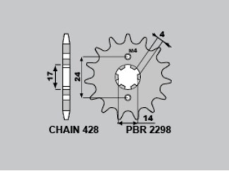 PBR Standard Stahlriztel vorne 2298 - 428