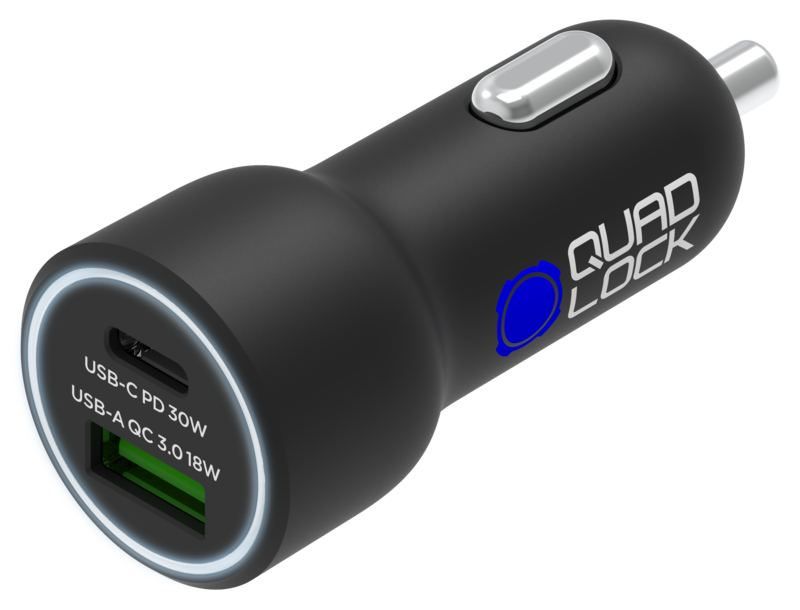 QUAD LOCK Dual USB (C+A) Autoladegerät 48W