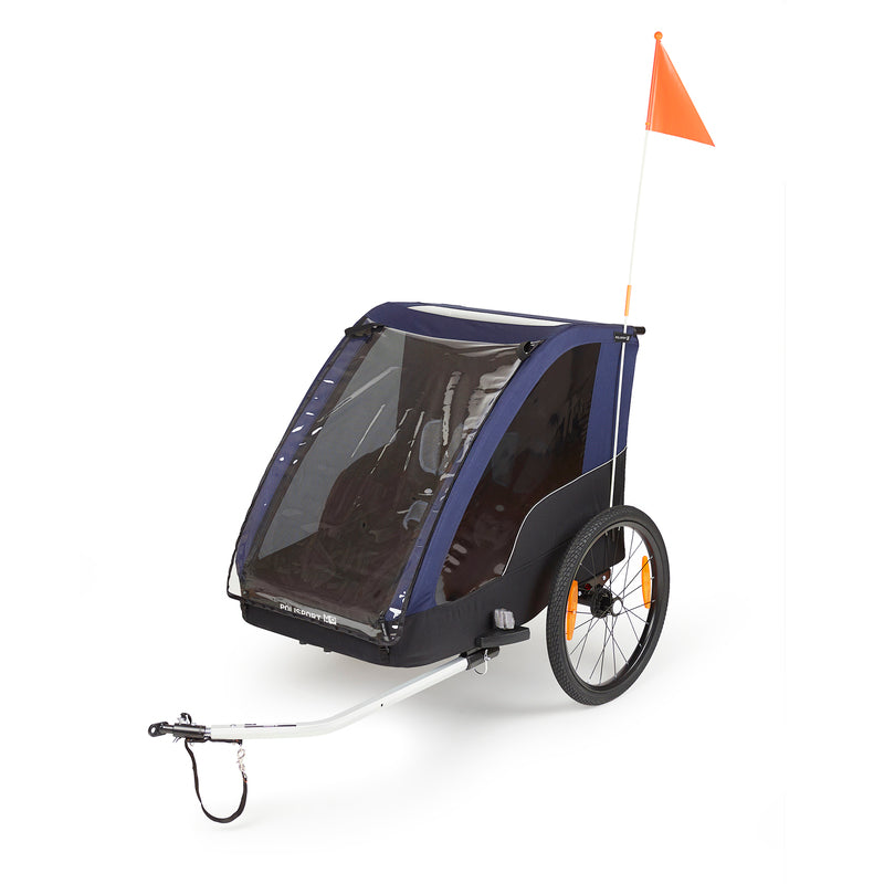 POLISPORT Kinderanhänger ohne Kinderwagen-Set Grau/Blau