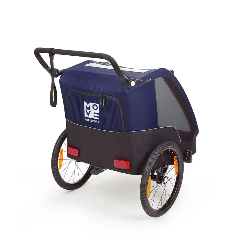 POLISPORT Kinderanhänger & Kinderwagen komplett Grau/Blau