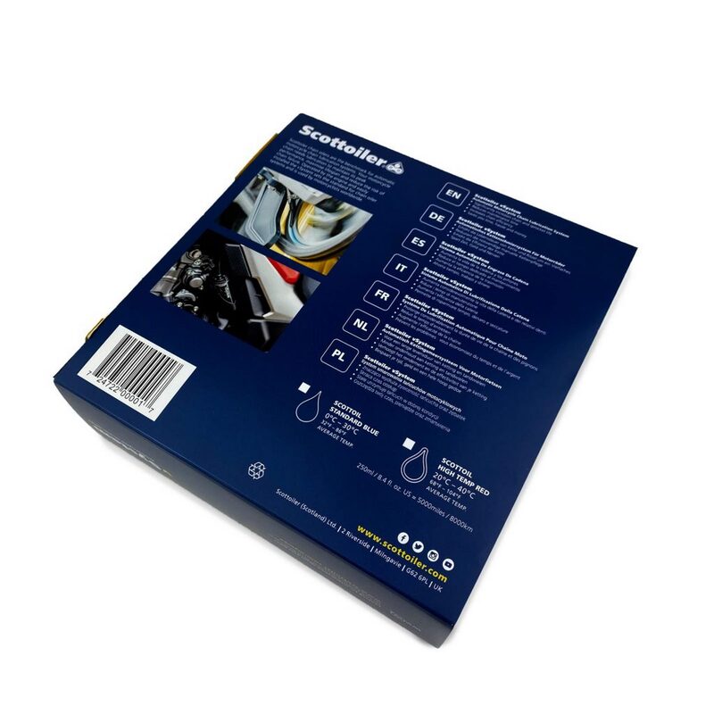 SCOTTOILER vSystem Kettenöler Universal Edition + High Temp Red Lubricant