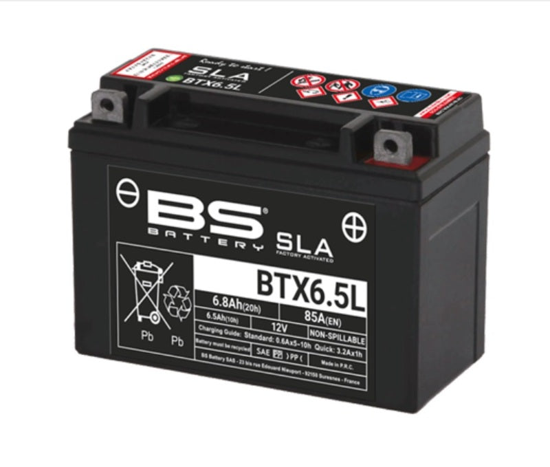 BS BATTERY SLA Wartungsfreie Batterie Werkseitig aktiviert - BTX6.5L