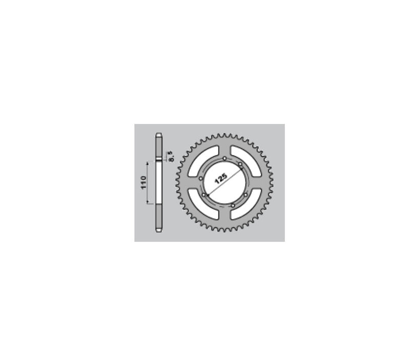 PBR Standard Kettenrad C45 Stahl 4390 - 428