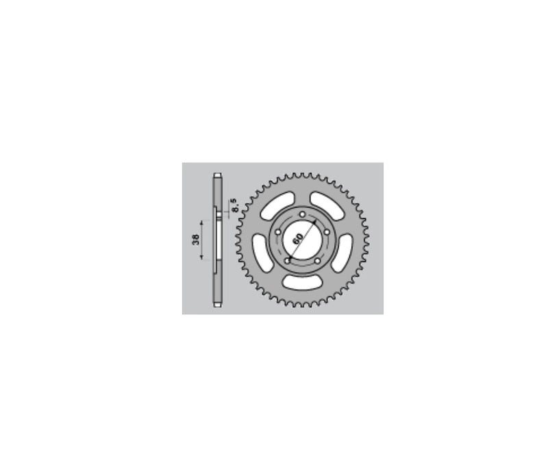 PBR Standard Kettenrad C45 Stahl 4431 - 420