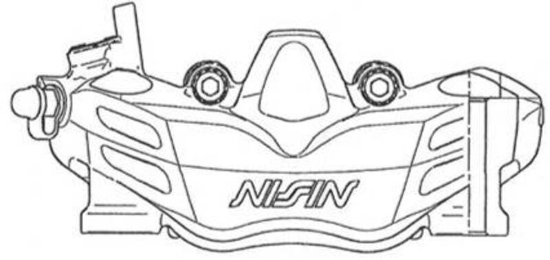 NISSIN 4-Kolben-Bremssattel links - Radial