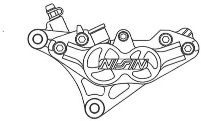 NISSIN 4-Kolben-Bremssattel rechts - Axial 