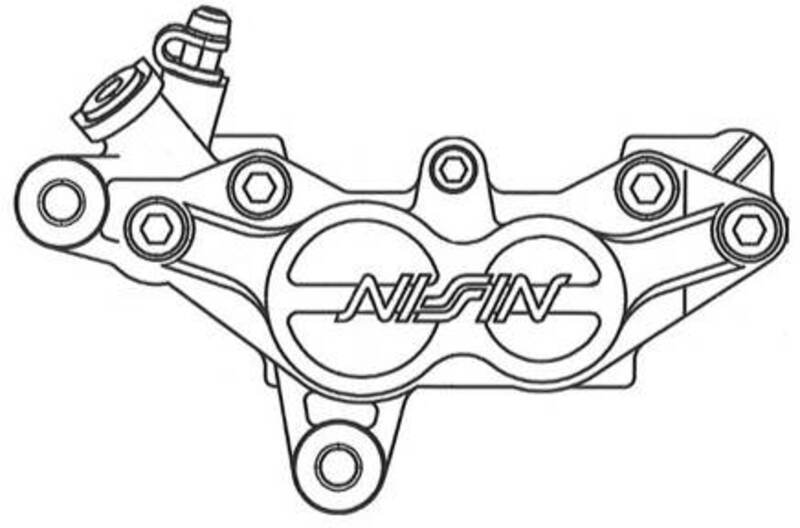 NISSIN 4-Kolben-Bremssattel links - Axial 