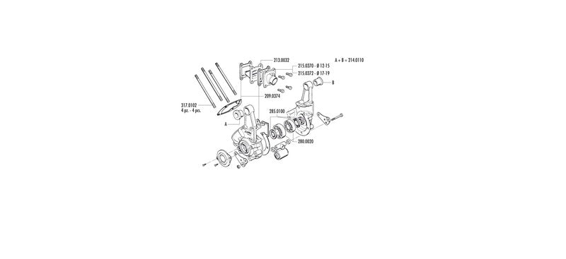 POLINI Motor Kurbelgehäuse SPX mit Zubehör