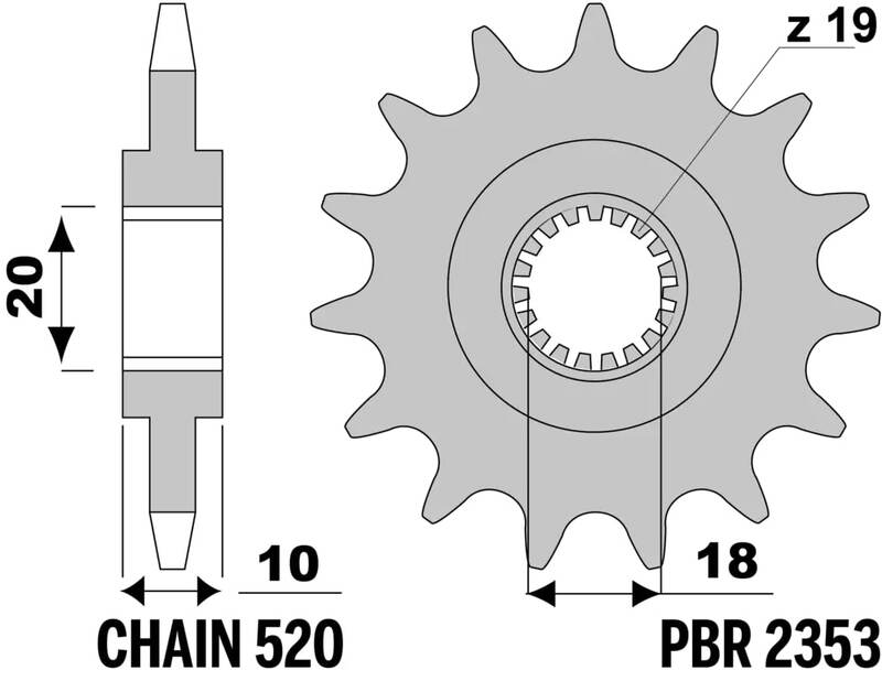 PBR Standard Stahlritzel vorne - 520