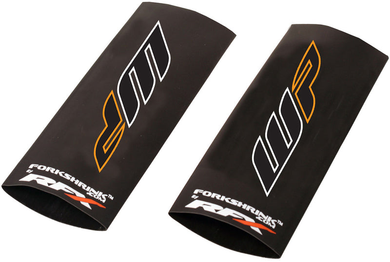 RFX Race Series Gabelschrumpfschlauch - Schutz mit WP Logo - Weiß/Orange
