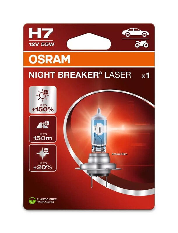 OSRAM H7 Night Breaker Laserlichtlampe 12V 55W PX26d - 1 Stück