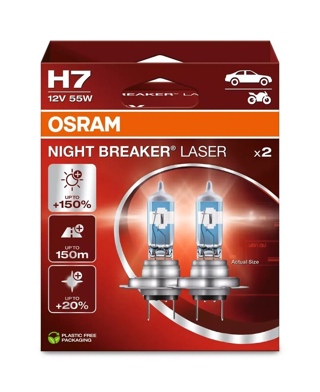 OSRAM H7 Night Breaker Laser Glühlampen 12V 55W PX26d - paarweise