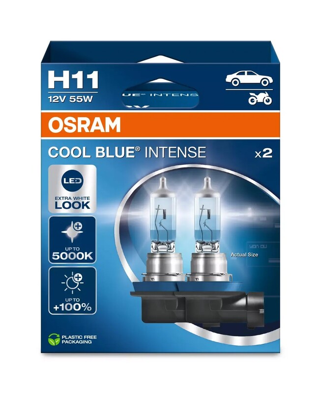 OSRAM Glühlampe Cool Blue Intense CBI H11 12/V 55W x2