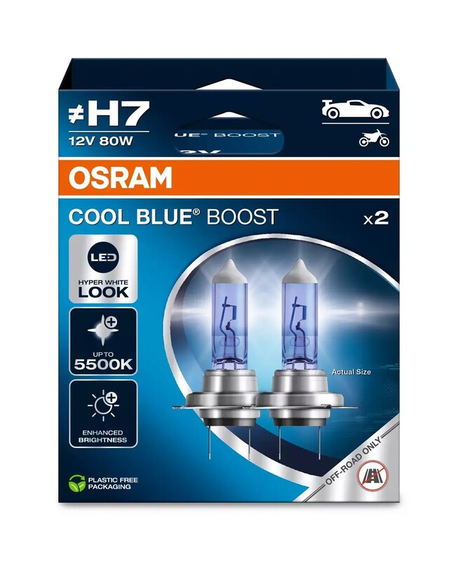 OSRAM Glühlampe Cool Blue Boost CBB H7 12V / 55W X2