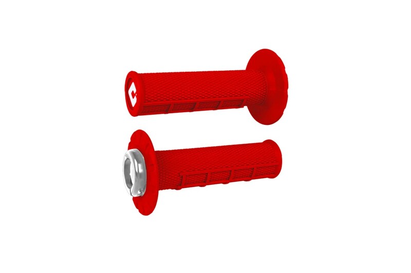 ODI ATV V2.1  Half-Waffle Lock-On Griffe - Rot/Schwarz