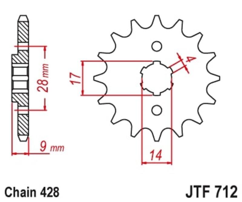 JT SPROCKETS Stahl Standard Ritzel vorne