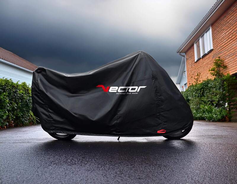 VECTOR H2O Abdeckplane Innen-/Außen für Motorrad/Scooter - Schwarz - XL