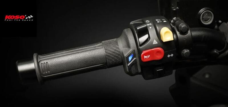KOSO HG 13 Heizgriffe 7/8 Zoll + 1 Zoll L=120mm  - schwarz