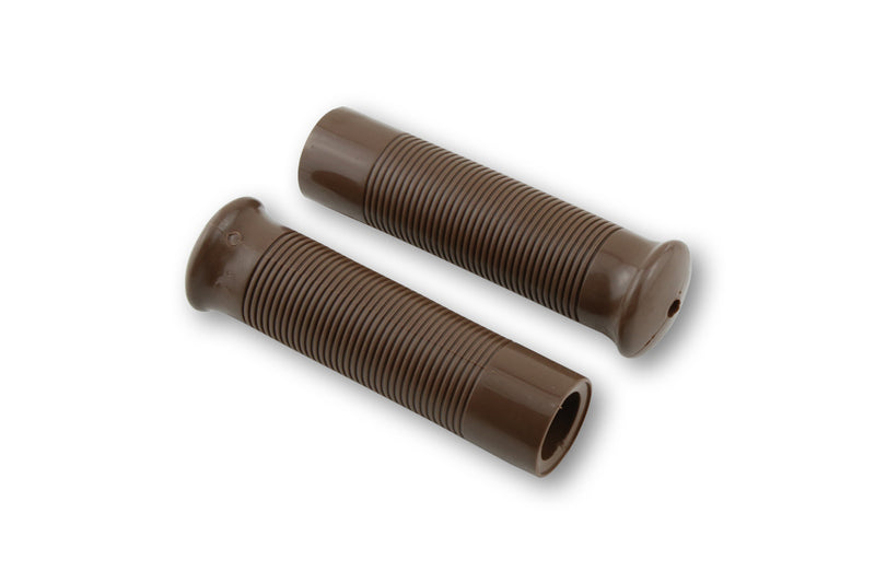 SHIN YO Lenkergriffe Custom Retrostyle für 7/8 Zoll Lenker (22mm) in braun
