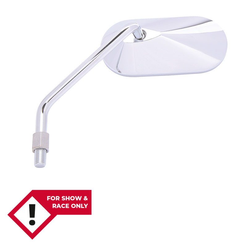 HIGHSIDER smart AGILA Lenkerspiegel, oval, chrom, links, keine E-Prüfung