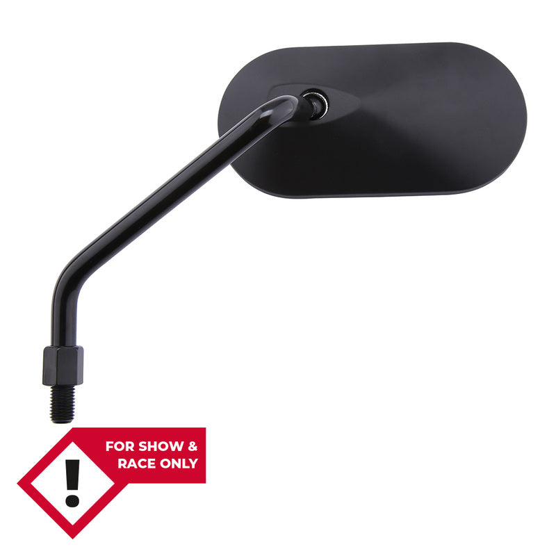HIGHSIDER smart AGILA Lenkerspiegel, oval, schwarz, links, keine E-Prüfung