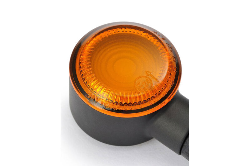 DAYTONA LED Blinker D-Light SOL, schwarz, gelbes Glas