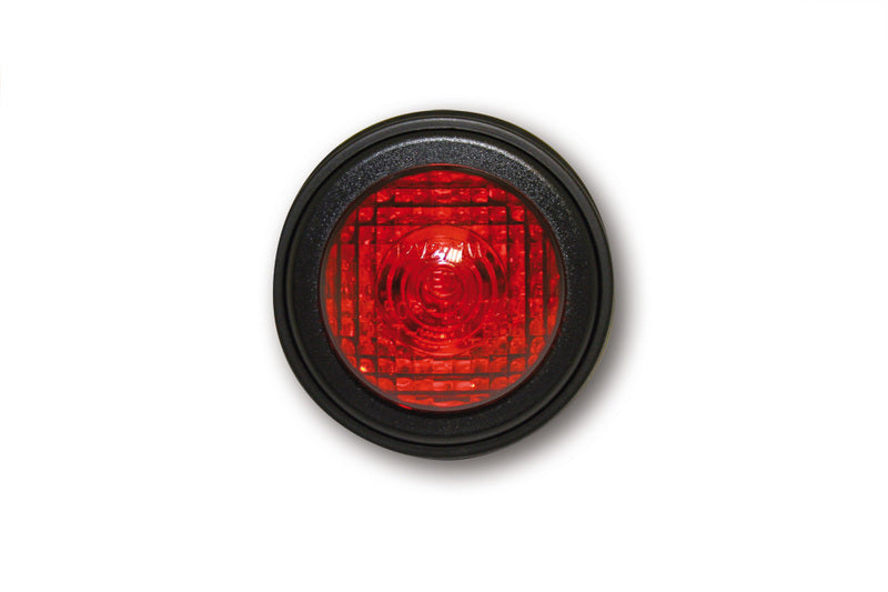 HIGHSIDER smart LED-Rücklicht OLD SCHOOL TYP1, schwarz, rotes Glas, E-gepr.