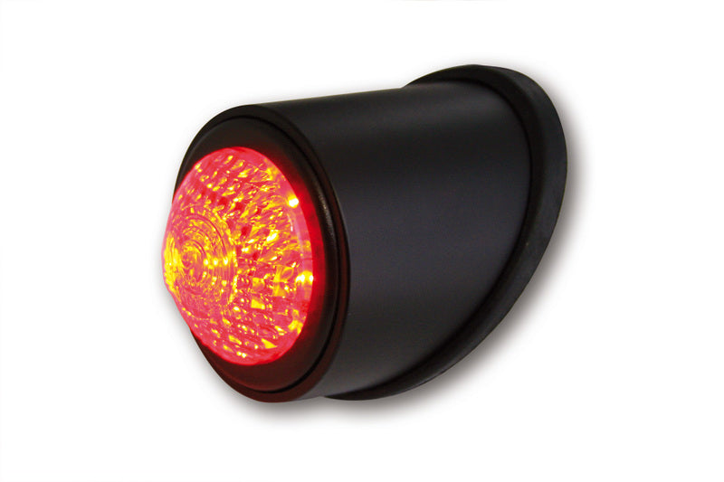 HIGHSIDER smart LED-Rücklicht OLD SCHOOL TYP1, schwarz, rotes Glas, E-gepr.