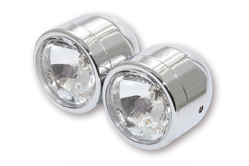 HIGHSIDER smart Set mit 2 Chromscheinwerfern, Fern- + Abblendlicht E-gepr.