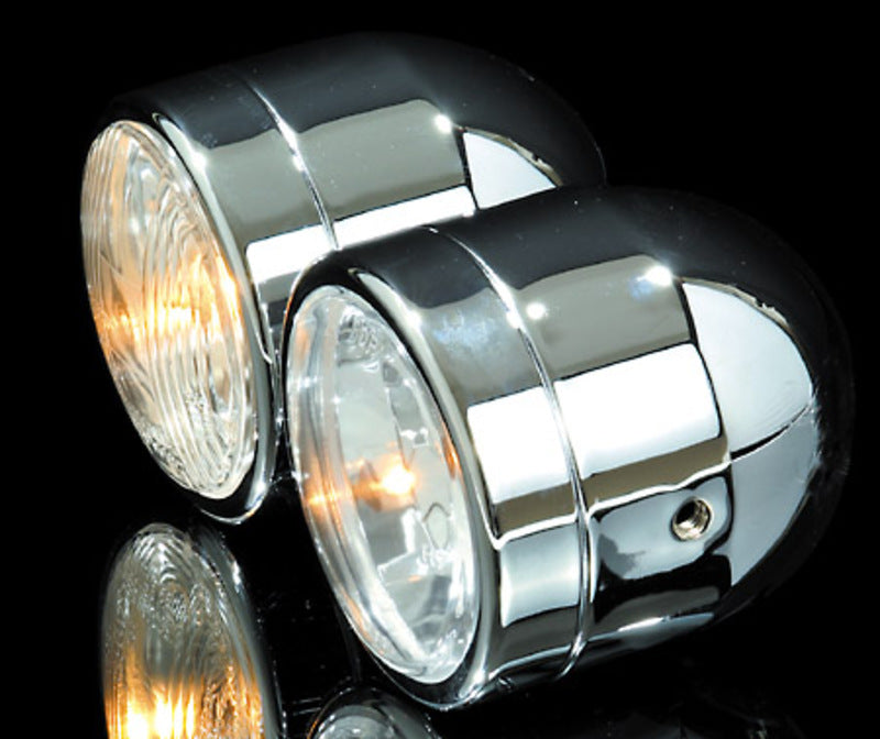 HIGHSIDER smart Set mit 2 Chromscheinwerfern, Fern- + Abblendlicht E-gepr.