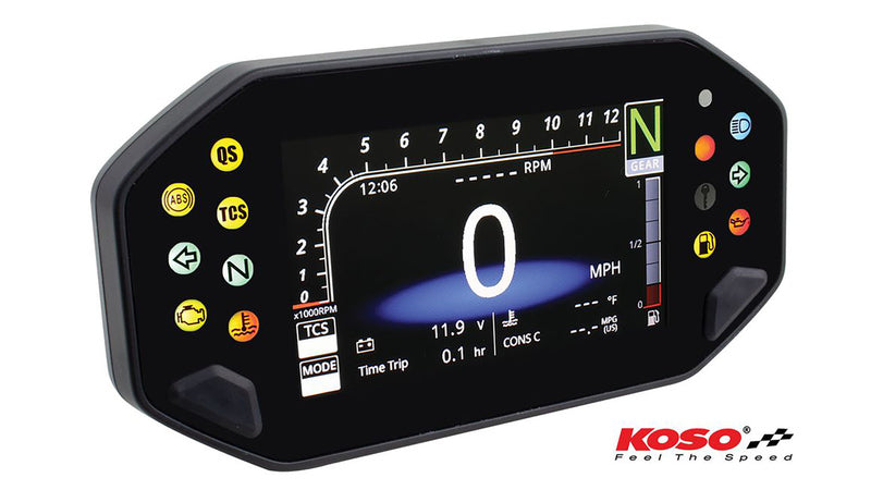 KOSO Digitales Multifunktions-Cockpit RX-4 für MT-07/09, XSR 700/900