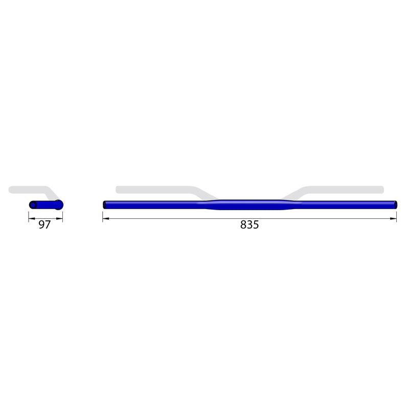 HIGHSIDER pro X-Bar Alu-Lenker Drag Bar Wide XD2, 1 1/8 Zoll, schwarz