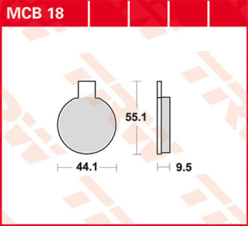TRW Lucas Bremsbelag MCB18