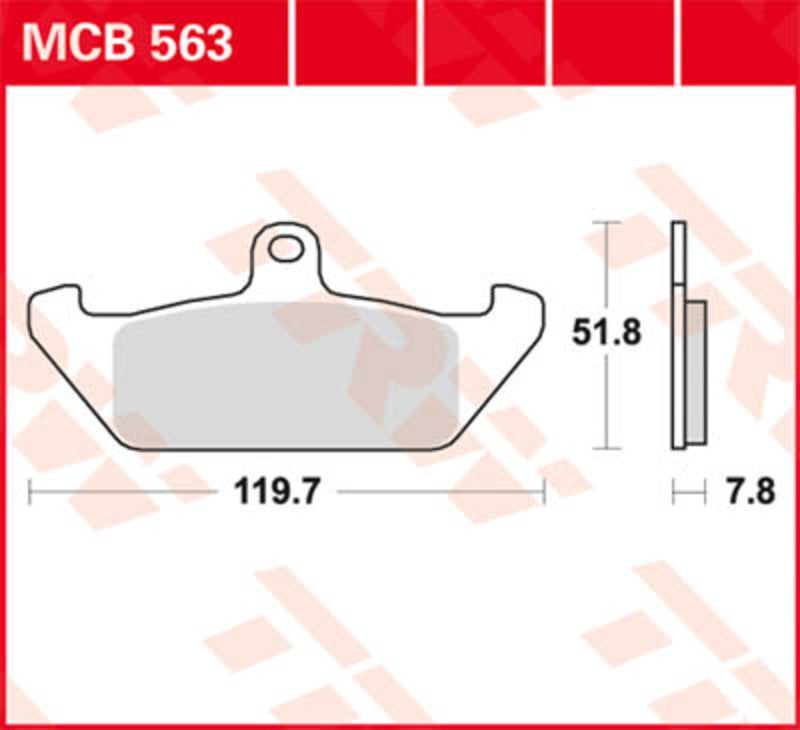 TRW Lucas Bremsbelag MCB563