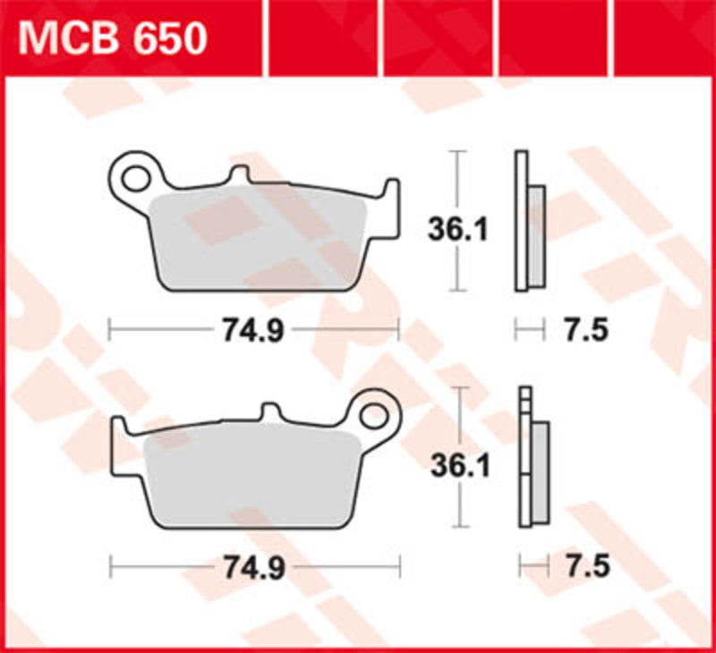 TRW Lucas Bremsbelag MCB650