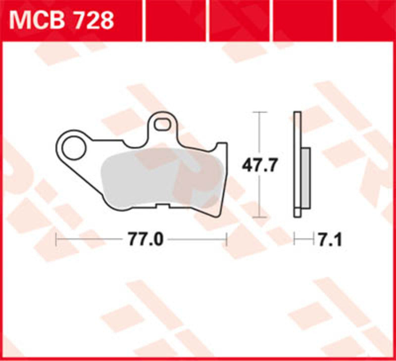 TRW Lucas Bremsbelag MCB728