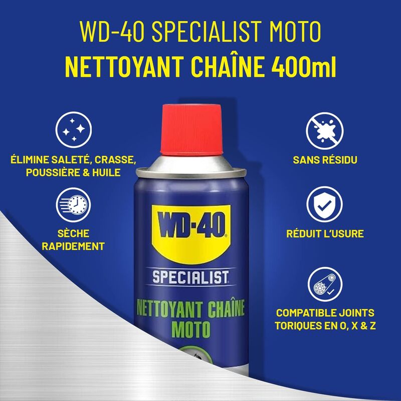 WD-40 Specialist Motorrad-Kettenpflege-Set – 2x Spray 400 ml