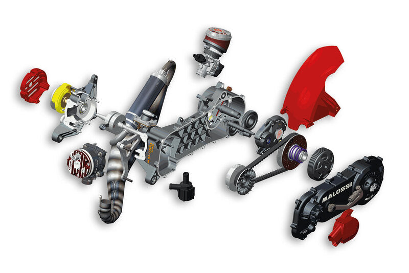 MALOSSI RC-One 95cc Piaggio Komplettmotor (Rad 12/13)- nicht montiert