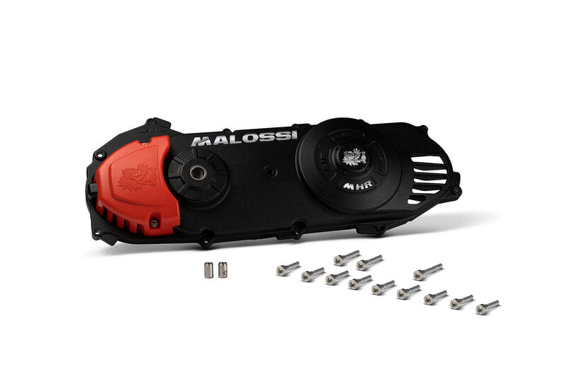 MALOSSI Luftfilterabdeckung komplett für Yamaha und Minarelli Motor mit liegendem Zylinder (inkl. Schrauben)