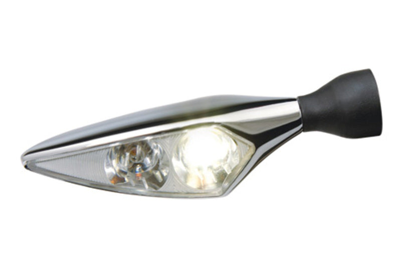 KELLERMANN Micro Rhombus PL 2in1 LED Blinker-Positionsleuchte-Kombination, chrom, vorne rechts