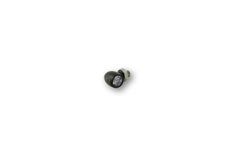 KELLERMANN Atto LED Mini Blinker, schwarzes Gehäuse / klares Glas