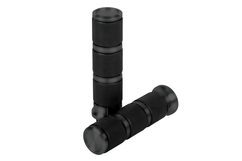 HIGHWAY HAWK Speed Lenkergriffe für 1 Zoll Lenker mit Gaszugaufnahme, herausnehmbare Endkappen, schwarz