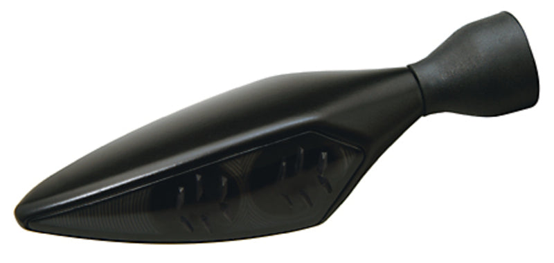 KELLERMANN Micro Rhombus Dark LED Blinker, schwarzes Gehäuse / getöntes Glas, vorne Rechts oder hinten Links