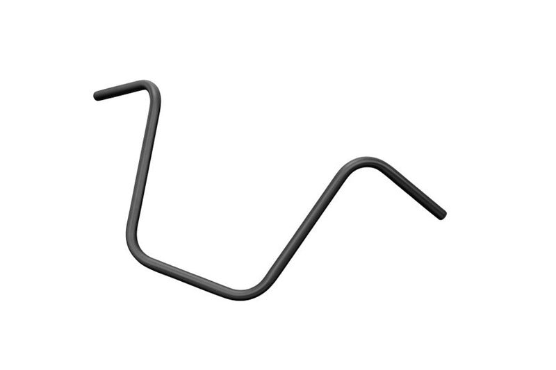 HIGHWAY HAWK Apehanger 1 Zoll Lenker mit Harley-Kerbe, 900mm breit 410mm hoch, schwarz matt