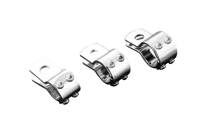 HIGHWAY HAWK Universal Fußrasten Sturzbügelklemme, 25,4 mm, 1 Stück, chrom