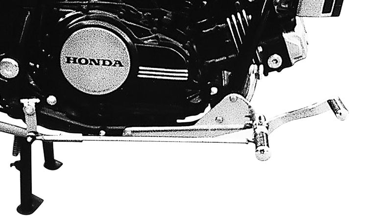 BURCHARD EXCELLENCE vorverlegte Fußrastenanlage mit Teilegutachten, +19 cm, Honda VT 1100ACE C2, Ness gefräst, chrom