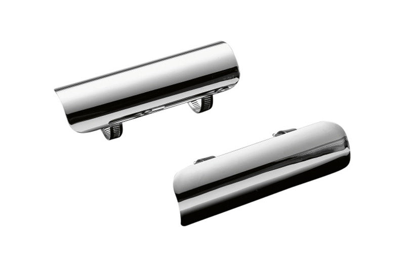 HIGHWAY HAWK Smooth Hitzeschild für Motorrad Auspuffanlagen, D = 45 mm L = 180 mm, chrom